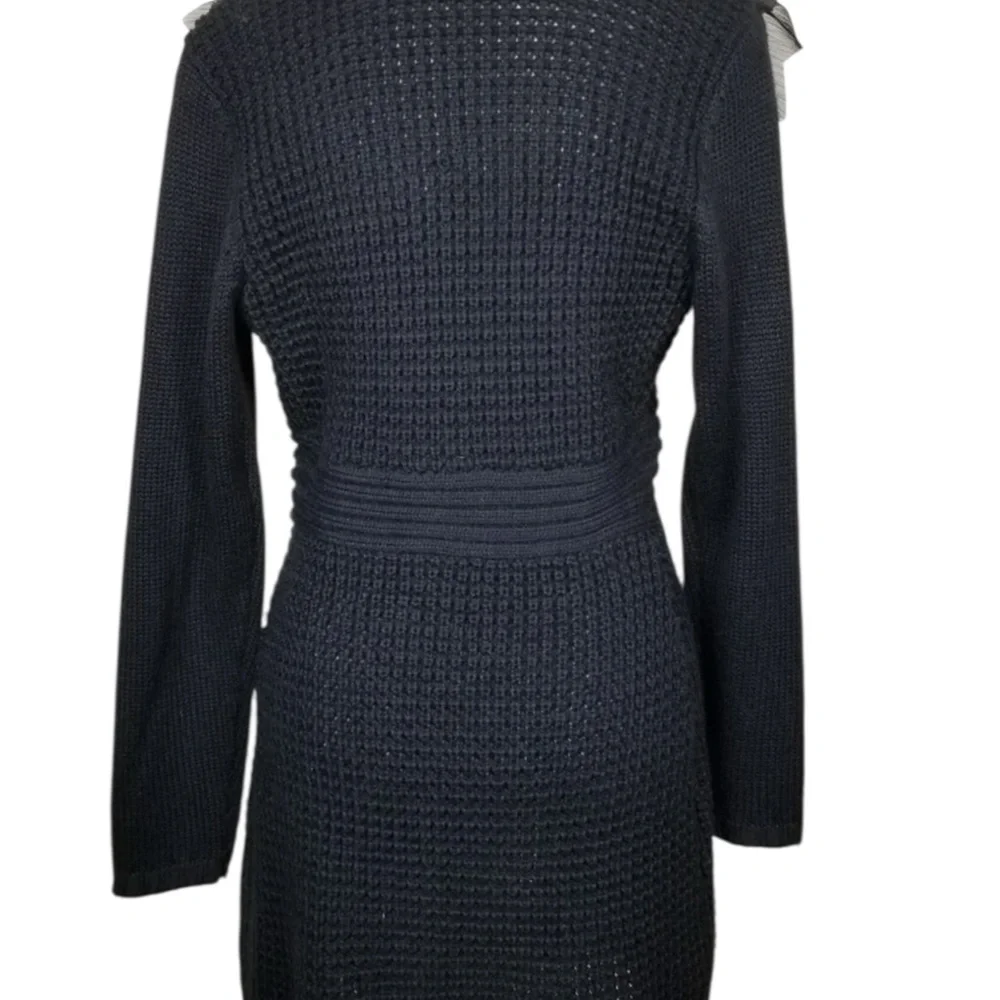 Cache Black Ruffled Cardigan - Picture 3 of 16